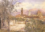 Henry Roderick Newman View of Florence,From the Gardens fo the Palazzo de'Mozzi (mk46) china oil painting reproduction